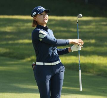 厳しい表情の渋野日向子