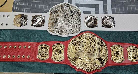 新設されるマリーゴールド・ワールド王座（下）とマリーゴールド・ユナイテッド・ナショナル王座