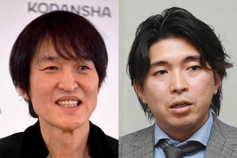 千原ジュニア(左)と、自民党の元衆院議員・宮崎謙介氏