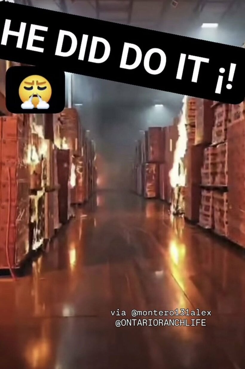 米カリフォルニア州オンタリオの放火事件（インスタグラム@ontarioranchlifeから）