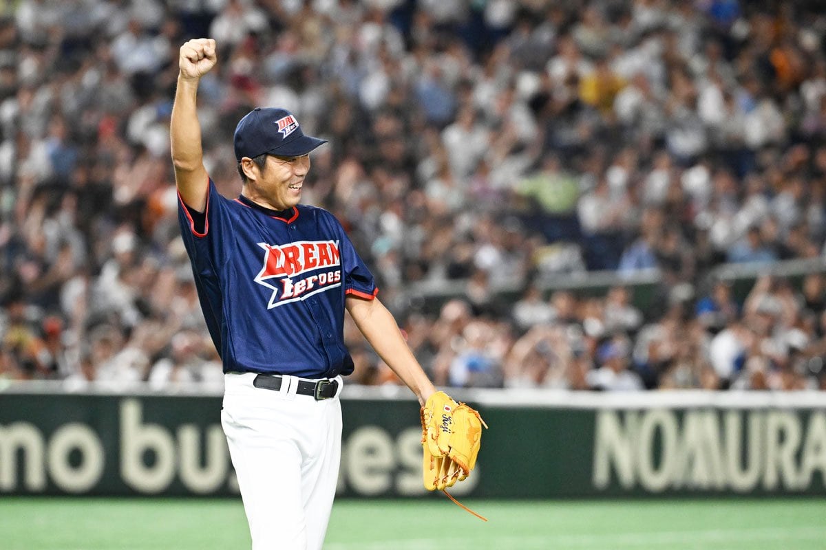 写真：【ドリームマッチ】プレモル球団9連勝 MVPは上原浩治「由伸