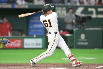 ７回、ホームランを放った巨人・増田陸