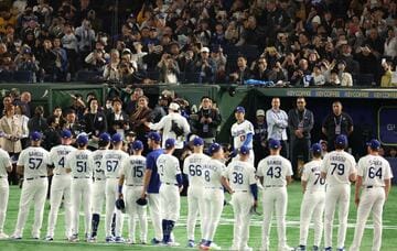 阪神に敗れたドジャースナイン