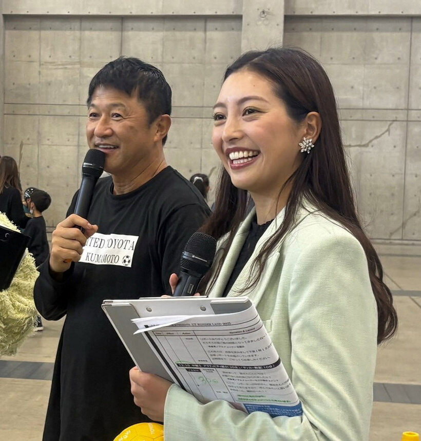 武田修宏氏（左）と植田明依さん