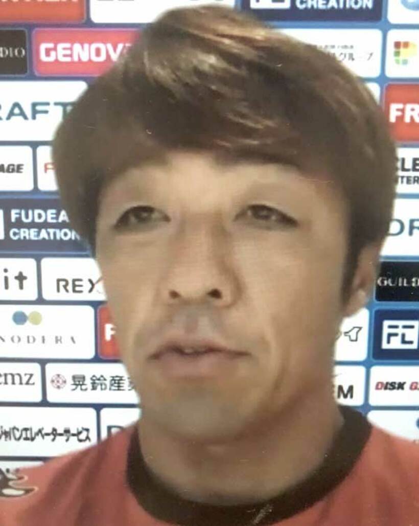  オンラインで取材に応じる下平監督