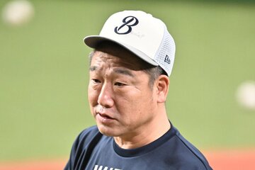 前日練習を行った中嶋聡監督