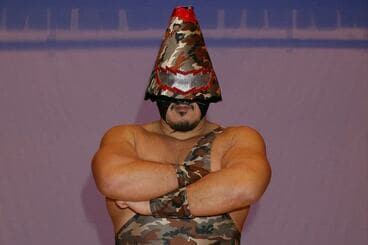 九州プロレス設立時から参戦する阿蘇山。生年月日は不明だ