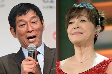 明石家さんま（左）と岩崎宏美