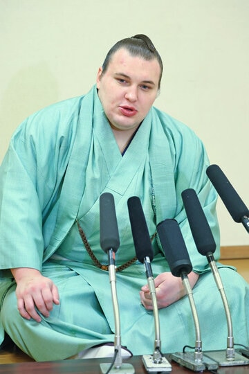 綱取りに意欲を見せた安青錦