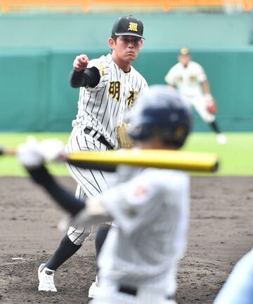  大会最速１５２キロをマークした明桜・風間球打はプロ志望を表明