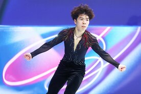 フィギュア団体の男子フリーで会心の演技を見せた佐藤駿