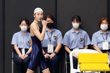  ２３日の北島康介杯では日本選手権の出場権もゲットした池江（代表撮影）