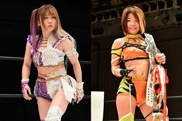 中野たむ(左)のパートナーだった星輝ありさ（ともに引退）