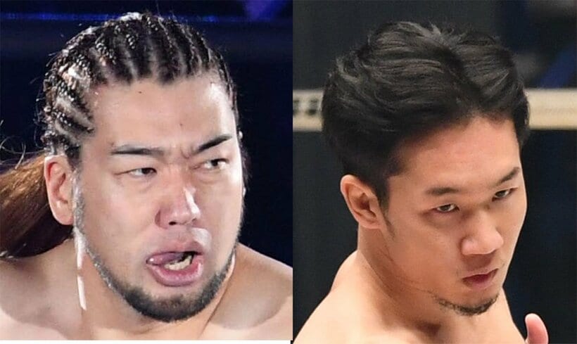  シバター(左)と朝倉未来