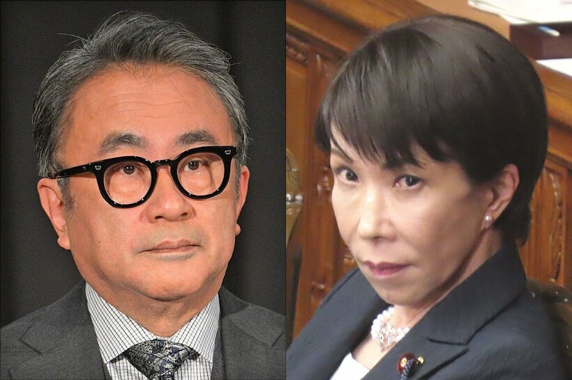 三谷幸喜氏(左)と高市首相