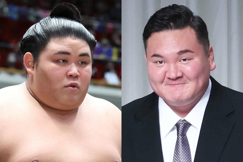 伯桜鵬(左)と白鵬翔氏
