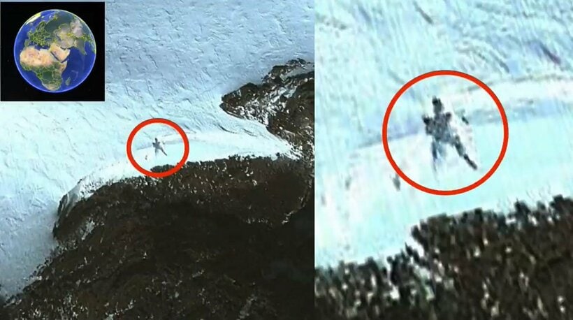 南極の２０メートルの巨人（ユーチューブチャンネル「UFO・サイティング・デーリー」から）