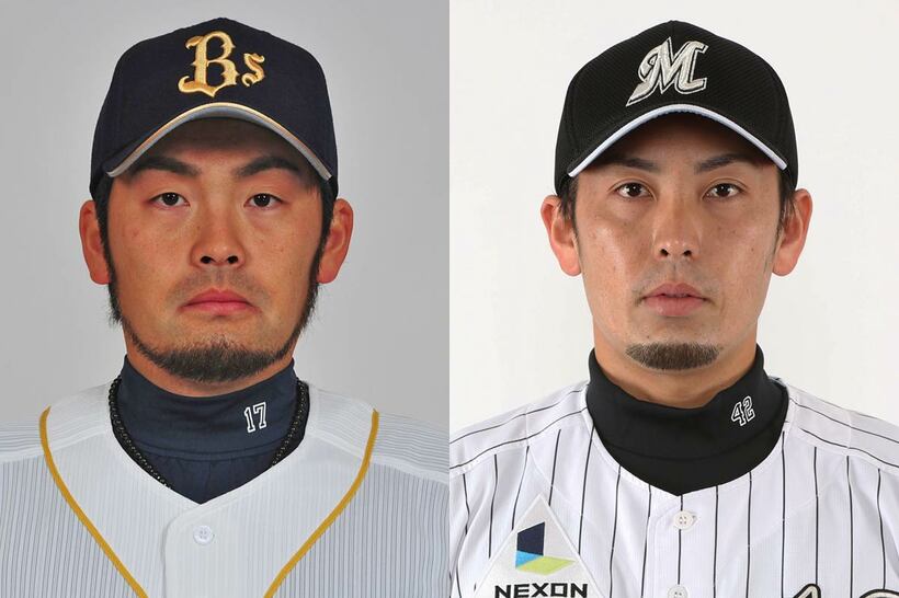 プロ野球選手として活躍した香月兄弟（左から兄・良太、弟・良仁）