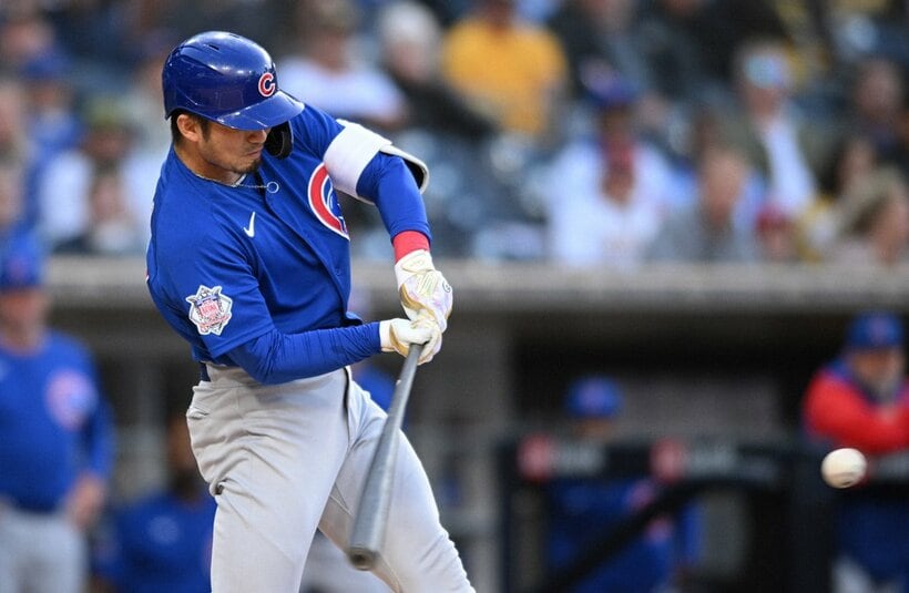  初回に適時二塁打を放った鈴木（ロイター＝USA　TODAY　Sports)
