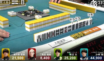 １０月３１日第２試合　南４局１本場　南家・瀬戸熊直樹の２巡目（２万１５００点・３着目、ドラ＝８筒）