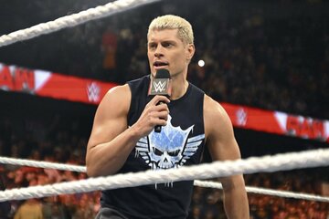 「サバイバー・シリーズ」の援軍を発表したコーディ・ローデス（©2023 WWE, Inc. All Rights Reserved.）