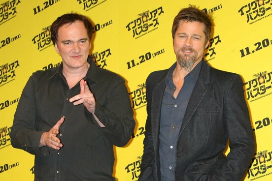 クエンティン・タランティーノ監督(左)とブラッド・ピット