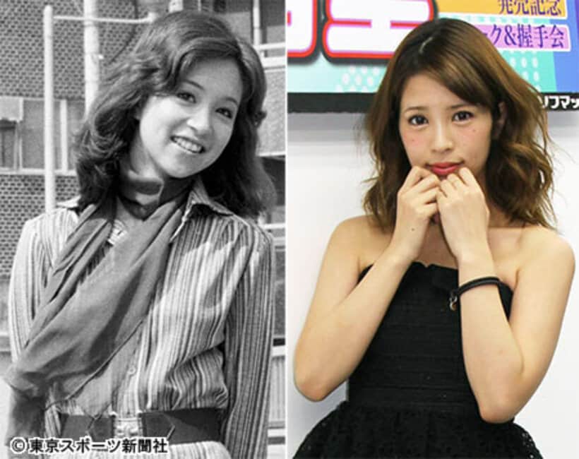  坂口杏里（右）と若かりし頃の母・坂口良子さん