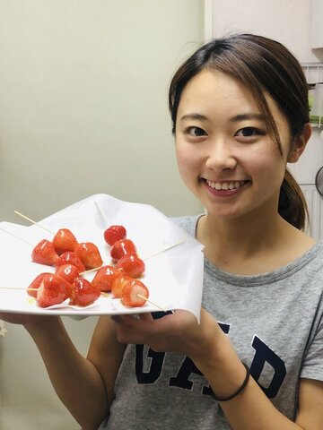  自粛期間中はお菓子作りをしていたという安田祐香（写真は本人提供）