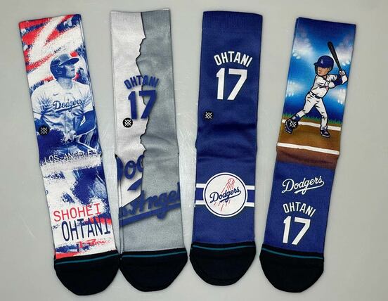 スタンス社が販売している大谷靴下。４種類ある