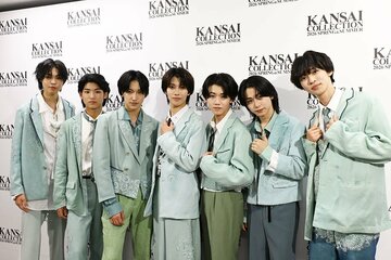 「関コレ」に出演したCLASS SEVENの(左から)中澤漣、横田大雅、高田憐、大東立樹、高野秀侑、近藤大海、星慧音