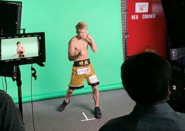  イメージカット撮影を行った井上（大橋ジム提供）