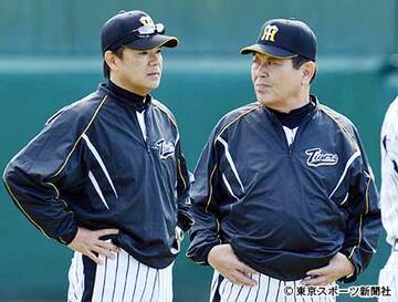 和田豊監督と黒田正宏ヘッドコーチ（右）