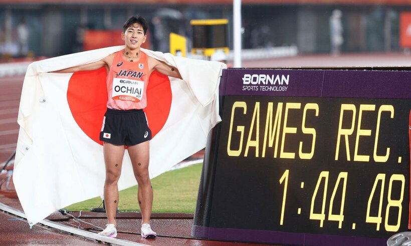 大会新で金メダルを獲得した落合晃