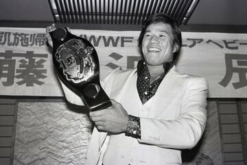 79年2月、ＷＷＷＦジュニアヘビー級王者の藤波辰巳（藤波辰爾）が凱旋帰国