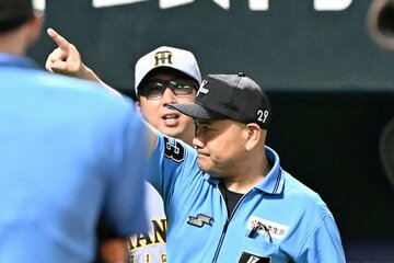 退場処分となった阪神・藤川監督
