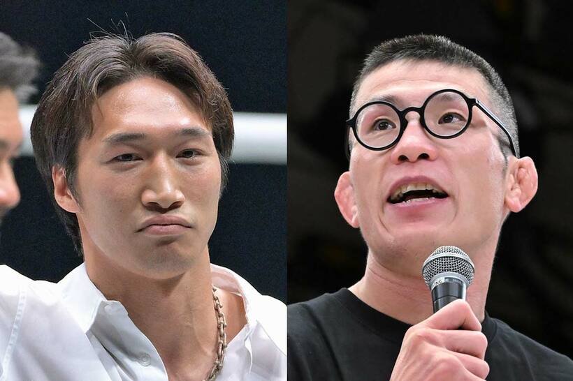 安保瑠輝也（左）と青木真也