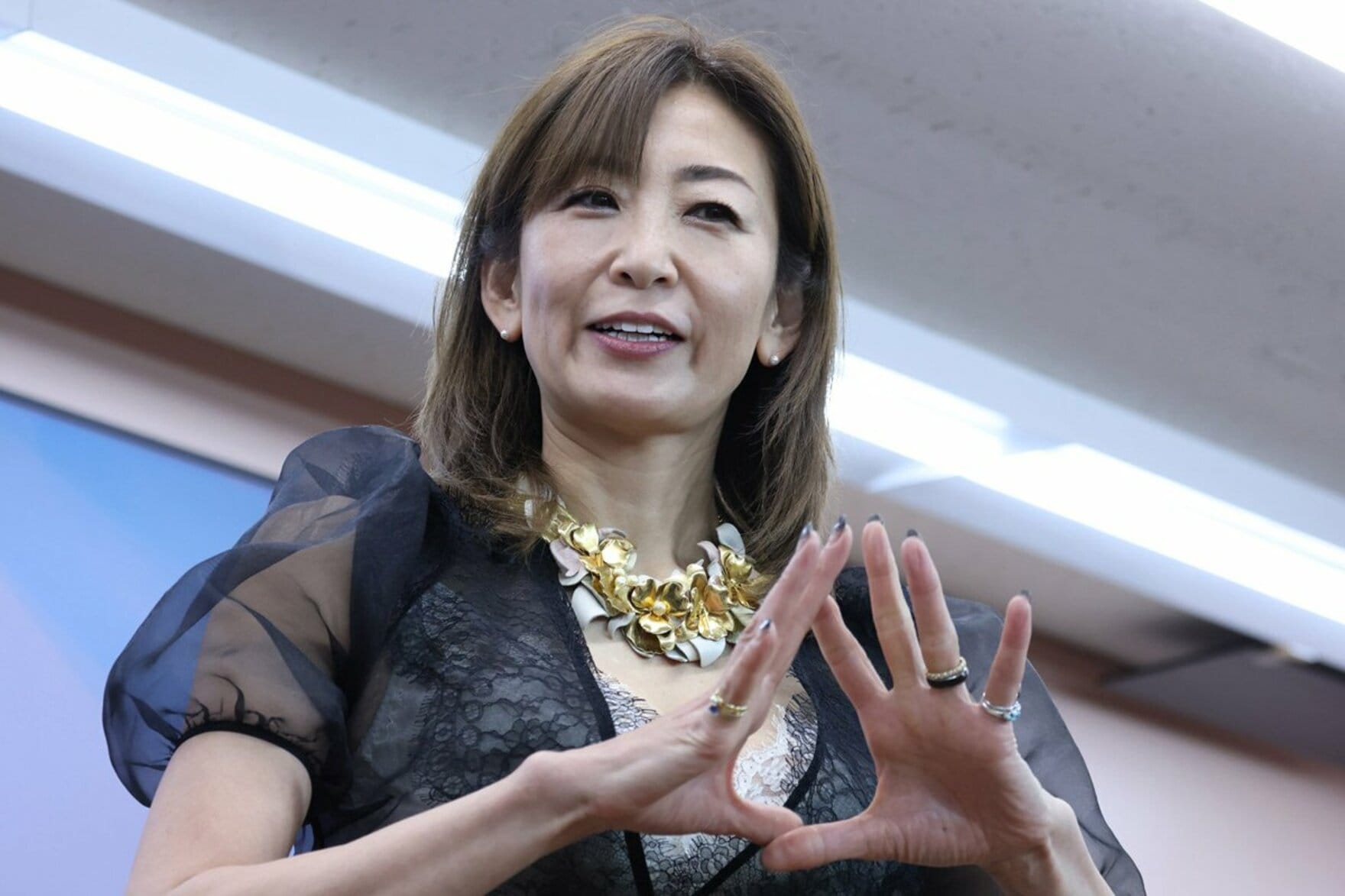 ＤＶＤ発売イベントを行った中島史恵