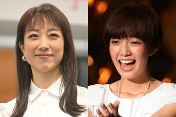 川田裕美（左）と佐藤栞里