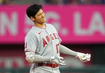  走り終えた大谷はこの表情（ロイター）