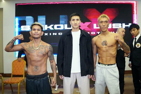 ジョンリル・カシメロ（左）と亀田京之介（提供写真）