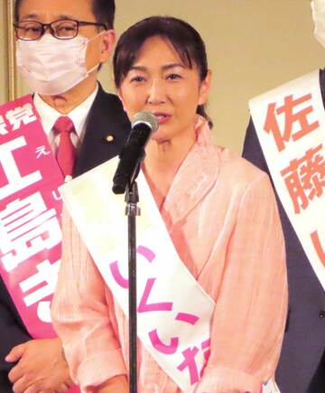  自民党安倍派パーティーで意気込みを語った生稲氏（東スポＷｅｂ）
