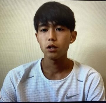  オンライン取材に応じた大迫（株式会社アミューズ提供）