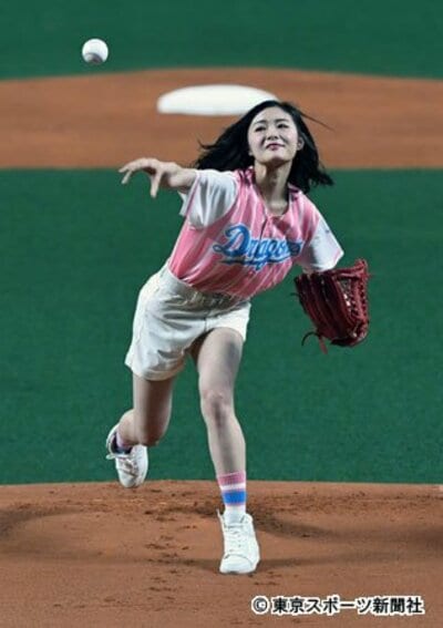 1ページ目】NGT長谷川玲奈 悔しいワンバン始球式「マウンドの傾斜