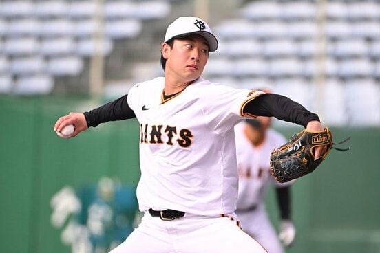 フリー打撃に初登板した山崎伊織