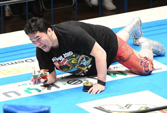  試合に勝つも…トロフィーを壊され悲しみの矢野通