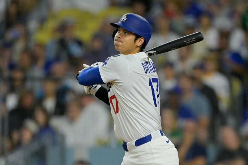 ３回に３ランを放った大谷翔平（ロイター）