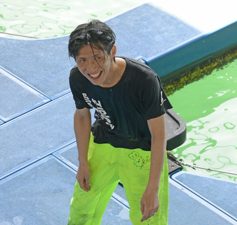 水神祭でびしょ濡れに…