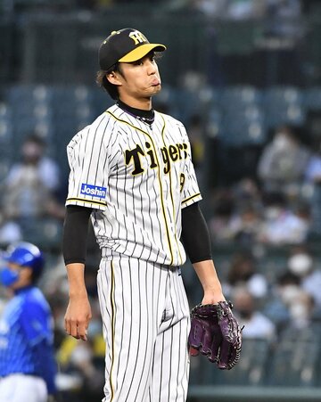  制球が乱れ、今季初黒星を喫した阪神・藤浪