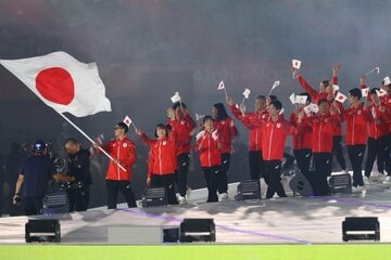開会式に入場してきた日本選手団