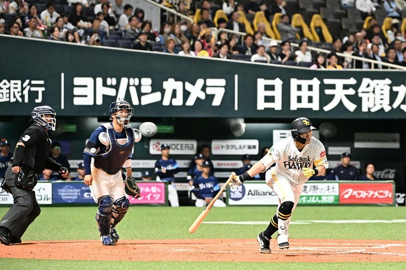 ソフトバンク・中村晃が一ゴロに倒れ今季３度目の零封負け